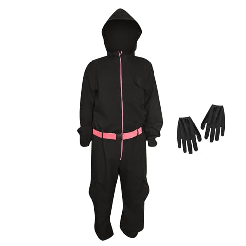 XYYYHTL 𝙎𝙦𝙪ἰ𝙙 𝑮𝙖𝙢𝐞 Kostüm Staffel 2 Faschingskostüme Costume Frontman Mantel Guard Kostüm für Kinder Erwachsene Soldat Cosplay Set Kostüme Kinder Puppe,Halloween,Karneval,Mottoparty von XYYYHTL