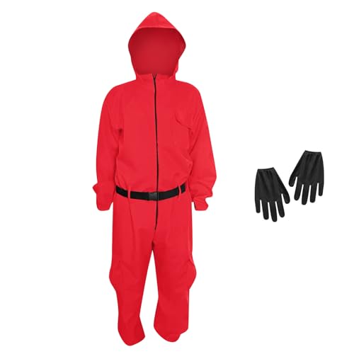 XYYYHTL 𝙎𝙦𝙪ἰ𝙙 𝑮𝙖𝙢𝐞 Kostüm Staffel 2 Faschingskostüme Costume Frontman Mantel Guard Kostüm für Kinder Erwachsene Soldat Cosplay Set Kostüme Kinder Puppe,Halloween,Karneval,Mottoparty von XYYYHTL