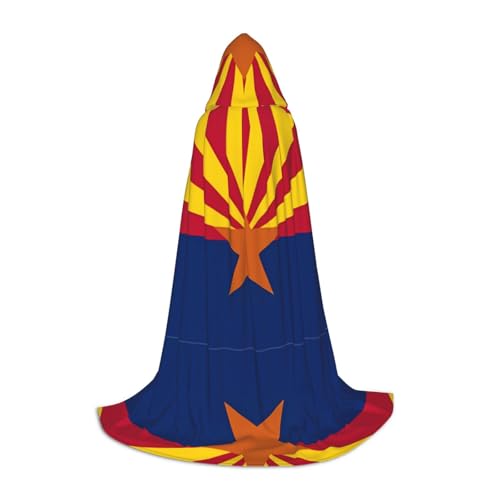 XZDAL Arizona Flag Printed Hooded Cape L for Teens Cosplay Role-Play Festival Maskerade and Theme Party Costume von XZDAL