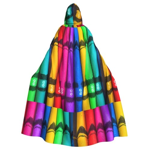 XZDAL Farbige Buntstifte mit Kapuze für Erwachsene, Umhang für Halloween, Cosplay, Maskerade, Party-Kostüm XZDAL Farbige Buntstifte mit Kapuze für Erwachsene, Umhang für Halloween, Cosplay, Maskerade, Party-Kostüm von XZDAL