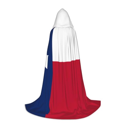 XZDAL Flagge von Texas bedruckter Kapuzenumhang M für Teenager Cosplay Rollenspiel Festival Maskerade Mottoparty Kostüm von XZDAL