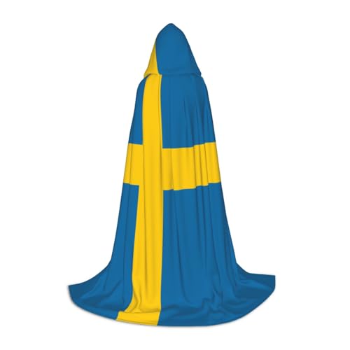 XZDAL Kapuzenumhang mit schwedischer Flagge, L für Teenager, langer Umhang, Kostüm, Cosplay, Maskerade, Karneval, Party XZDAL Kapuzenumhang mit schwedischer Flagge, L für Teenager, langer Umhang, Kostüm, Cosplay, Maskerade, Karneval, Party von XZDAL