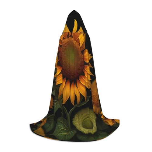XZDAL Sonnenblumen und Schmetterlinge Kapuzenumhang L für Teenager Langer Umhang Kostüm Cosplay Maskerade Karneval Party XZDAL Sonnenblumen und Schmetterlinge Kapuzenumhang L für Teenager Langer Umhang Kostüm Cosplay Maskerade Karneval Party von XZDAL