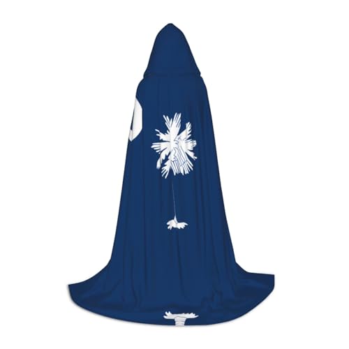 XZDAL South Carolina Flag Printed Hooded Cape L for Teens Cosplay Role-Play Festival Maskerade and Theme Party Costume von XZDAL