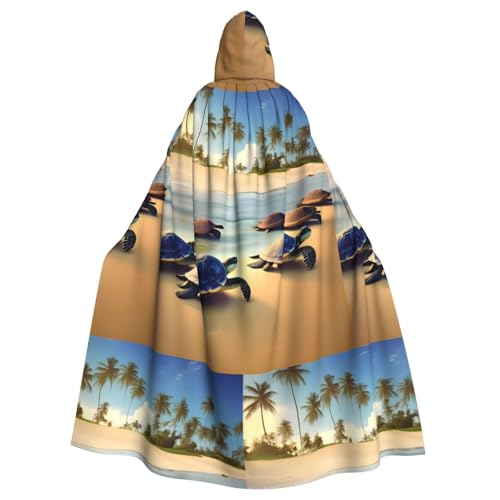XZDAL Umhang mit Kapuze für Erwachsene, Schildkröten am Strand, für Halloween, Cosplay, Maskerade, Party-Kostüm XZDAL Umhang mit Kapuze für Erwachsene, Schildkröten am Strand, für Halloween, Cosplay, Maskerade, Party-Kostüm von XZDAL