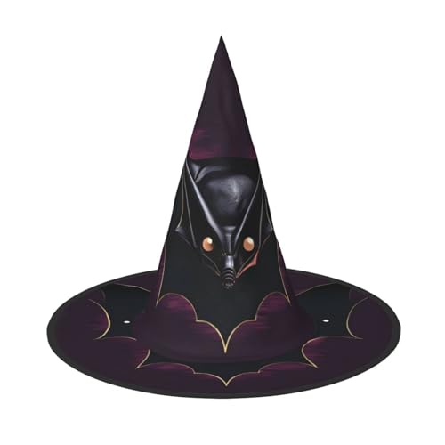 XZDLXJ Schwarzer Geist Fledermaus Faltbarer Hexenhut für Festivals & Cosplay - Faltbar und Leicht mit Verstellbarer Struktur von XZDLXJ