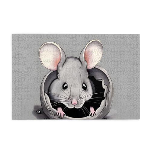 Graue Ratte Horizontales Holzpuzzle 1000 Teile Entspannen und Verbessern Sie die Hände auf Fähigkeiten und Konzentration Graue Ratte Horizontales Holzpuzzle 1000 Teile Entspannen und Verbessern Sie die Hände auf Fähigkeiten und Konzentration von XZDZWK
