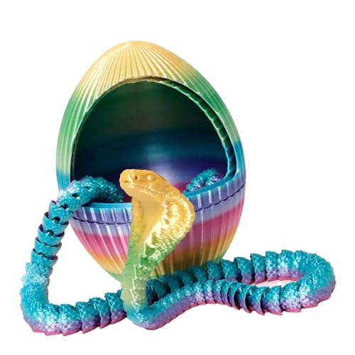 3D-gedrucktes Schlangen-Fidget-Spielzeug, Drachen-Ei-Spielzeug, gedrucktes Schlangen-Getriebe-Ei-Ornament, Schlangenstatue, Dekoration, Fidget-Drachen-Ei-Ornament für Desktop-Dekor von Xasbseulk