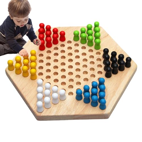 Chinesisches Dame-Brettspiel, Dame-Brettspiel für Kinder, Checkers Toys Brettspiel, Pädagogisches, farbenfrohes Strategie-Familienbrettspiel, klassisches Schachbrettspielzeug für Erwachsene, Kinder, u von Xasbseulk