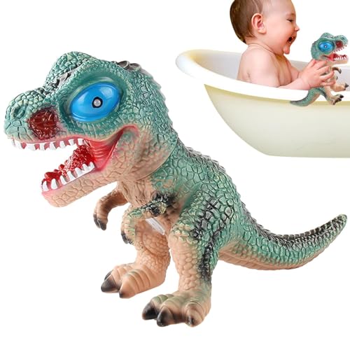 Gummi-Dinosaurier, weiches Gummi-Dinosaurier-Spielzeug,Realistische Gummi-Quietsch-Dinosaurier-Spielzeugfiguren mit Sound | Fallsicheres Gesangs-Dinosaurier-Modellspielzeug für Jungen und Mädchen, Din von Xasbseulk