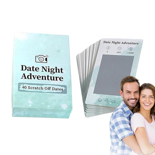 Xasbseulk Date Night Rubbelkarten | 40 Paare Date Adventure - Scratch Off Date Ideen Karten Date Deck Date Abenteuer Rubbelkarten für Paare von Xasbseulk