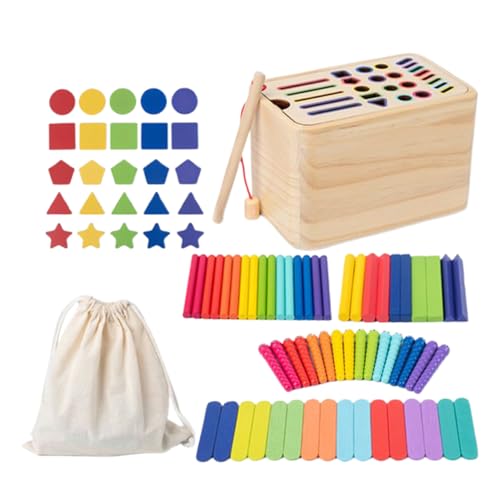 Xasbseulk Farbensortierspielzeug - Lernspiele für sensorische Zuordnung - Holzspielzeug zur Form- und Farberkennung für Kleinkinder 6-18 Monate Xasbseulk Farbensortierspielzeug - Lernspiele für sensorische Zuordnung - Holzspielzeug zur Form- und Farberkennung für Kleinkinder 6-18 Monate von Xasbseulk