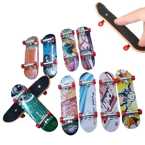 Xasbseulk Finger-Skateboards, Miini-Skateboard-Griffbrett | Kreatives Skateboard-Starter-Set, Fingerspielzeug, Geschenke für Kinder, Finger-Skater, Klassenzimmerpreise, Taschenfüller von Xasbseulk