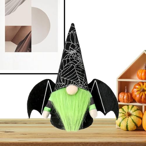 Xatteua Halloween gesichtslose Puppe,Halloween-Ornamente Zwerge - Hexe gesichtslose Puppe Ornamente Fledermaus Zwergpuppe - Halloween-Zwergpuppe, gesichtslose Halloween-Puppe, Dekoration für Zuhause, von Xatteua