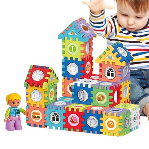 Xatteua Ineinandergreifende Bausteine, Bausteine, die Spielzeuge verbinden - Kleine Bausteinsets | Kleine Bauklötze Lernspielset Kindergarten und Mädchen von Xatteua