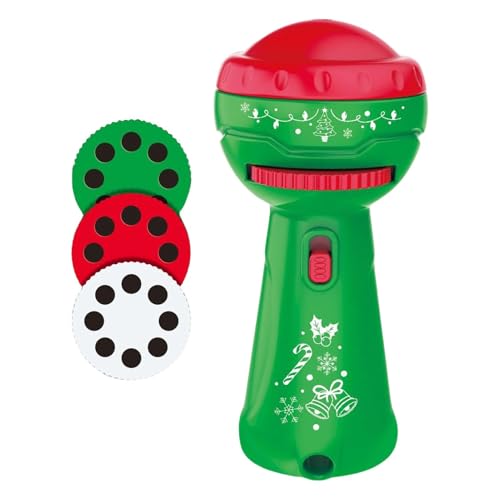 Xatteua Weihnachts-Taschenlampen-Projektor,Weihnachts-Taschenlampen-Projektor für Kinder,Bildprojektionsspielzeug | Kinder-Taschenlampenprojektor, Diaprojektor mit 24 Weihnachtsmustern, lustige von Xatteua