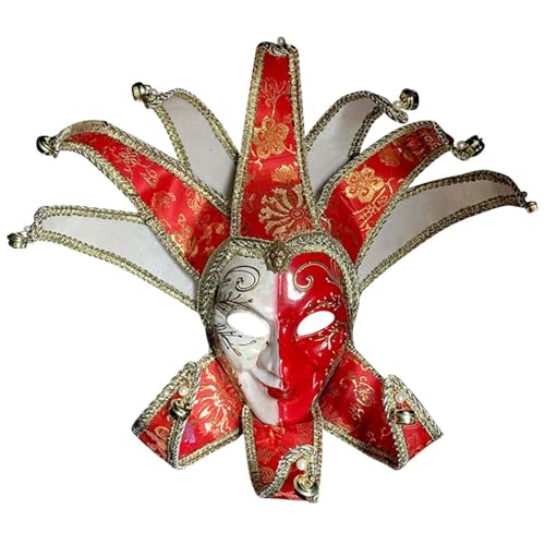 Xbemkste Maskerade Maske, Venezianische Maske Frauen Mädchen Party Maske Vollgesichtsmasken Karneval Cosplay Maske Venetian Comedy Mask Exquisite Decoration Jester Masks (A) von Xbemkste