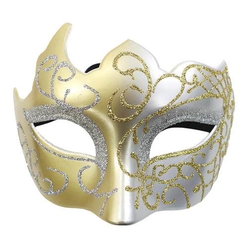 Xbemkste Maskerade Masken für Herren Damen – Glänzende Venezianische Maske Maskerade Maske Mardi Gras Maske Masquerade Mask für Karneval Tänze Halloween Ball Party (D) von Xbemkste