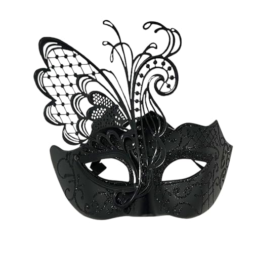 Xbemkste Metall Maskerade Maske Kunststoff Mardi Gras Maske Abschlussball Karneval Venezianische Maske Herren Damen Augenmaske Phantom der Oper Maske Party Festival Ball Kostüm (A) von Xbemkste