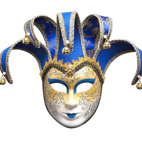 Xbemkste Venetian Comedy Mask Damen Maskerade Maske Karneval Venezianische Maske Mardi Gras Maske Frauen Exquisite Decoration Jester Masks for Party Holloween Festival (B) von Xbemkste