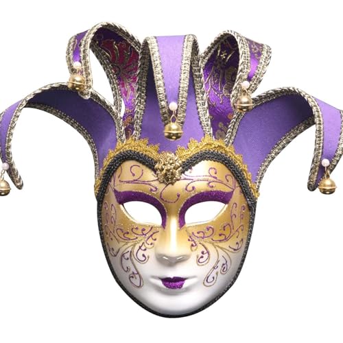 Xbemkste Venetian Comedy Mask Damen Maskerade Maske Karneval Venezianische Maske Mardi Gras Maske Frauen Exquisite Decoration Jester Masks for Party Holloween Festival (C) von Xbemkste