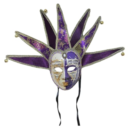 Xbemkste Venezianische Maske Maskerade Maske Venetian Comedy Mask Damen Karneval Ballmaske Frauen Mardi Gras Masken Festival Ball Party Kostüme (D) von Xbemkste