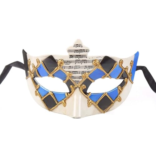 Xbemkste Venezianische Masquerade Masken, Männer Frauen Venezianische Maske, Maskerade Maske, Cosplay Mardi Gras Maske, Karneval Augenmaske für Halloween Karneval Party Kostüme (B) von Xbemkste