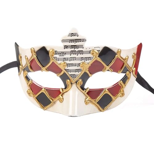 Xbemkste Venezianische Masquerade Masken, Männer Frauen Venezianische Maske, Maskerade Maske, Cosplay Mardi Gras Maske, Karneval Augenmaske für Halloween Karneval Party Kostüme (C) von Xbemkste