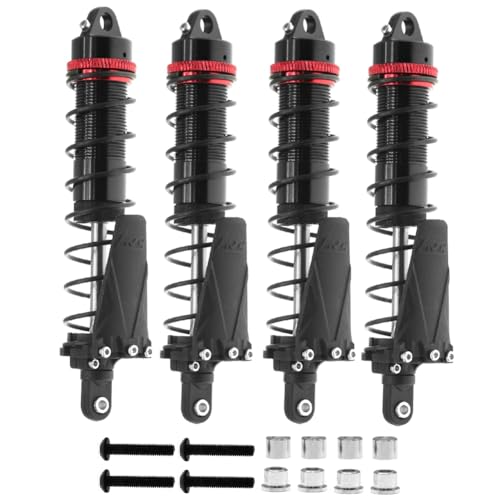 Xbsduih 4PCS Metall 120mm Stoßdämpfer Öldämpfer für 1/10 RC Crawler Auto Axial SCX10 AXI03007 RBX10 D90 TRX4 Ersatzzubehör, Schwarz Xbsduih 4PCS Metall 120mm Stoßdämpfer Öldämpfer für 1/10 RC Crawler Auto Axial SCX10 AXI03007 RBX10 D90 TRX4 Ersatzzubehör, Schwarz von Xbsduih