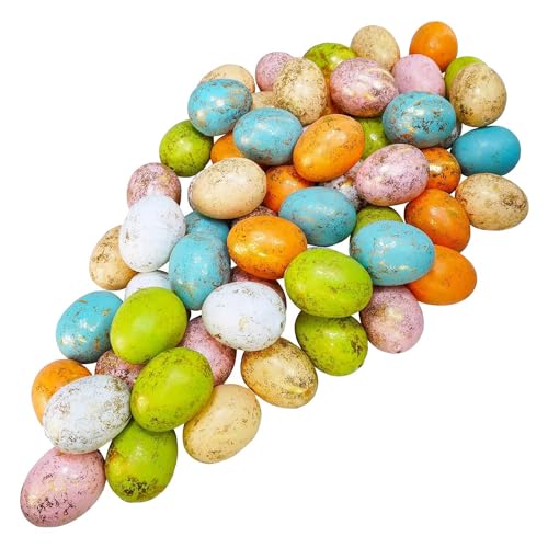 Xbsduih 60 Stück Schaumstoff-Ostereier in 6 Farben, Pastell-Ostereier, Dekorationen, Goldene Ostereier, Dekorative Goldgesprenkelte Eier, Langlebig Xbsduih 60 Stück Schaumstoff-Ostereier in 6 Farben, Pastell-Ostereier, Dekorationen, Goldene Ostereier, Dekorative Goldgesprenkelte Eier, Langlebig von Xbsduih
