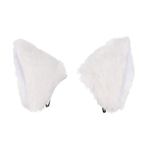 Xbsduih Cat Fox Long Fur Ohren Anime Kostüm Orecchiette Hair Clip von Xbsduih