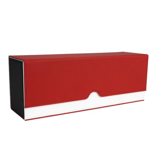 Xbsduih Magnetischer Karten-Organizer mit Saugnapf, Sammelkarten-Deck-Box-Halter, Sammelspielhülle, Wiederverwendbar, Einfach zu Verwenden, Rot von Xbsduih