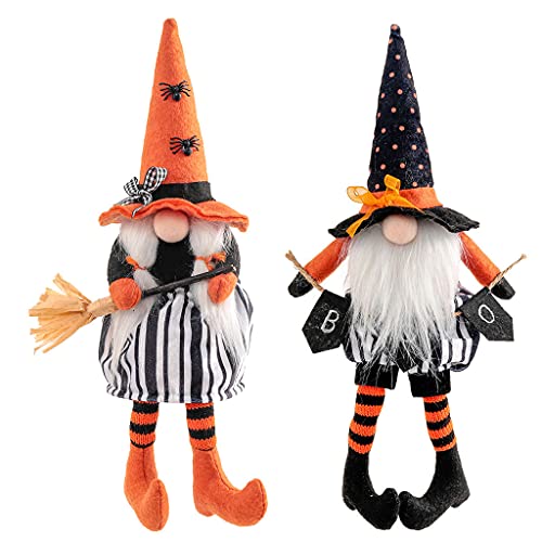 Xchon 2 Stück Halloween skandinavische Tomte schwedische Zwerge Plüsch Bauernhaus Dekor von Xchon