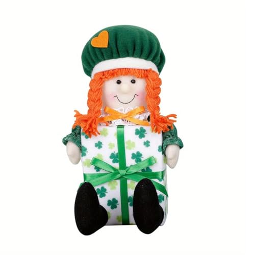 Xchon Day Plush Decorations Green Irish Leprechaun Tomtes Elves Faceless Dwarfs Figurines Ornaments for Ho von Xchon