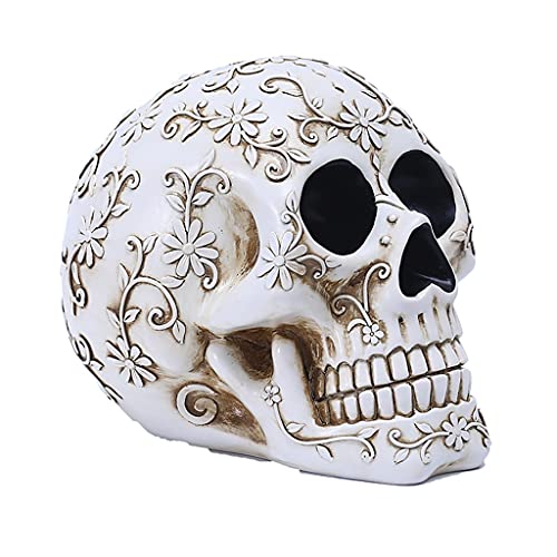 Xchon Halloween-Totenkopf-Ornamente für kreatives Skelett für Kopfstatue, Requisiten, Kunstharz von Xchon