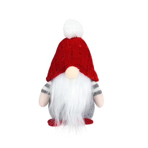 Xchon Weihnachtliche Strickmütze, gesichtslose Puppen, Weihnachtsmann-Kugeln, Schneemann, Spielzeug, Festival, Figuren, Baumschmuck, Dekoration für Zuhause, Party von Xchon