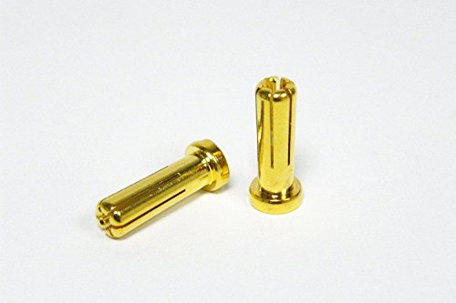 60000012 - XciteRC Hochstrom-Goldkontaktstecker 5 mm (Paar) von XciteRC