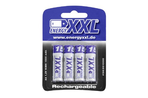 XciteRC 56351000 energyXXL Mignon Akkus, 1500 mAh, NI-MH Typ AA, 1.2 V, 4 Stück von XciteRC