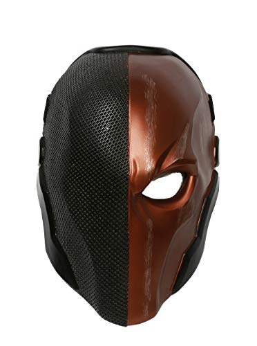 Xcoser Halloween Helm Spiel Arkham Cosplay Kostüm Harz Maske für Herren Kleidung Merchandise Zubehör (Black Orange) von Xcoser