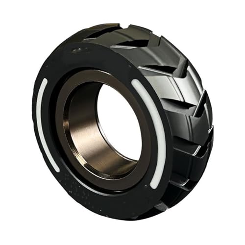 Xebular Spinner-Ring, Fidget-Spinner-Ring, Spinner-Ringe für Männer, Doppelfunktions-Fidget-Ring aus Edelstahl für Motorradreifen, Angstspielzeug, Angstlinderungs-Ringspielzeug (A) von Xebular