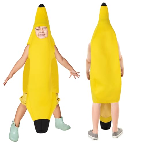 XehCaol Bananen Kostüm,Bananenkostüm,Lustiges Costume Herren Lustig Karneval Halloween Kostüm für Erwachsene Herren Damen (Kids) von XehCaol