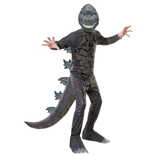 XehCaol Godzilla Kostüm mit Maske,Dino Kostüm Kinder Dinosaurier Kostüm Dinosaurier Kostüm Halloween Karneval Cosplay Costume Props (Kids, L) von XehCaol