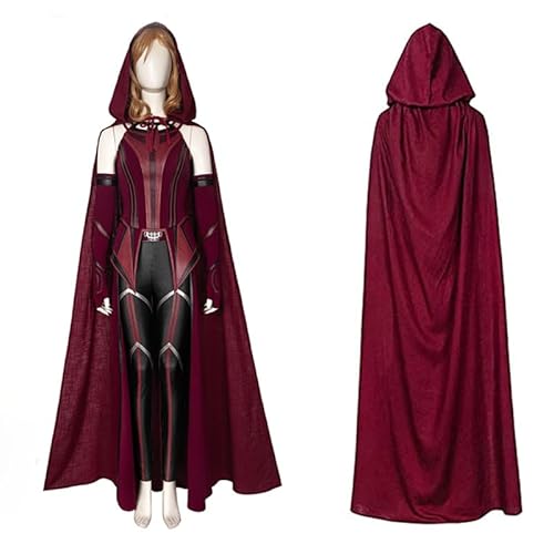 XehCaol Scarlet Witch Kostüm，Wanda Maximoff Kostüm mit Krone Halloween Kostüm Requisiten Cosplay Damen,Umhang Tops Hose Kopfschmuck Anzug (Maximoff Anzug, 2XL) von XehCaol