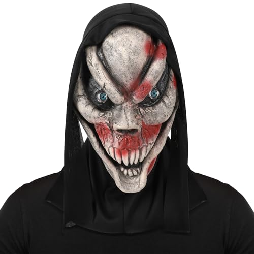 XehCaol Scream Maske,Ghostface Maske,Halloween Scary Movie Schrei Scream Mask Ghostface Kostüm Props (Teeth Maske) von XehCaol