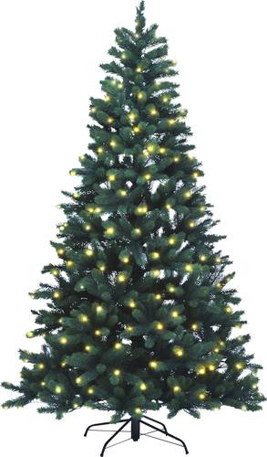 Xenotec PE-BM210 Künstlicher Weihnachtsbaum Tanne Warmweiß LED Grün EEK: G (A - G) mit Ständer 210cm von Xenotec