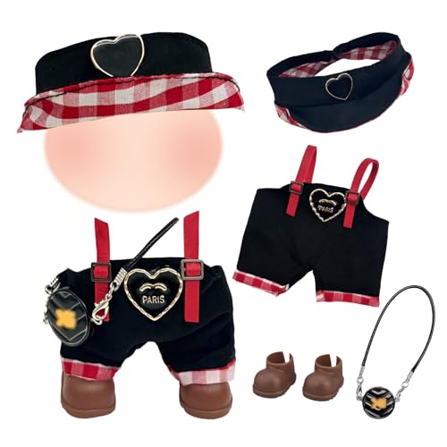 Niedliche und Klassische Puppenkleidung für 17cm Puppen, Bekleidung für 17cm Plüsch, Kuscheltier Kleidung Outfit (Klassische Overalls) Niedliche und Klassische Puppenkleidung für 17cm Puppen, Bekleidung für 17cm Plüsch, Kuscheltier Kleidung Outfit (Klassische Overalls) von Xerteam