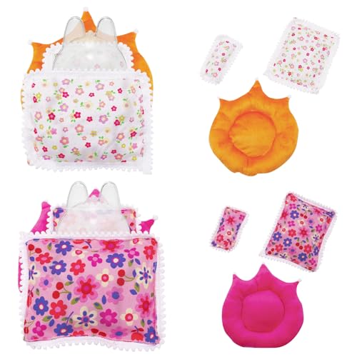 Xerteam Bettwäscheset für 10-17cm Plüsch Puppen, 2 Sets 6 Stück Puppenzubehör Enthalten Kissen, Decken, Matte, Pretend Play Geschenke für Kinder(Rosa-rot, Orange) Xerteam Bettwäscheset für 10-17cm Plüsch Puppen, 2 Sets 6 Stück Puppenzubehör Enthalten Kissen, Decken, Matte, Pretend Play Geschenke für Kinder(Rosa-rot, Orange) von Xerteam