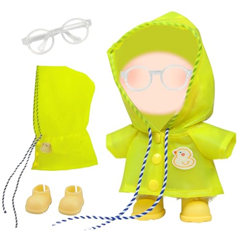 Kleidung für Puppe 17cm Plüsch Puppenkleidung, 17 cm Mini Plüsch Puppen Plüschpuppe Kleidung mit Gelber Entenregenmantel Transparente Brille Gelbe Schuhe, 17 cm Puppenkleidung Zubehör für Kleidung Kleidung für Puppe 17cm Plüsch Puppenkleidung, 17 cm Mini Plüsch Puppen Plüschpuppe Kleidung mit Gelber Entenregenmantel Transparente Brille Gelbe Schuhe, 17 cm Puppenkleidung Zubehör für Kleidung von Xerteam