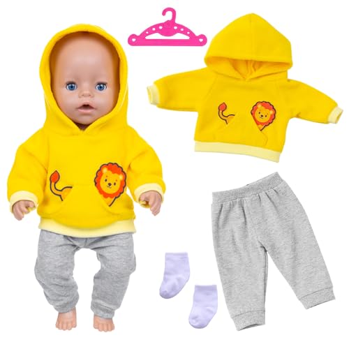 Babypuppenkleidung für 14-18 Zoll Puppe, neue Puppenkleidung Outfits für 35-45 cm Babypuppe, süße Puppenkleidung neuer Kleiderhut, Dress-Up Mode Babypuppenkleidung Zubehör (Nicht enthalten Puppe) von Xerteam