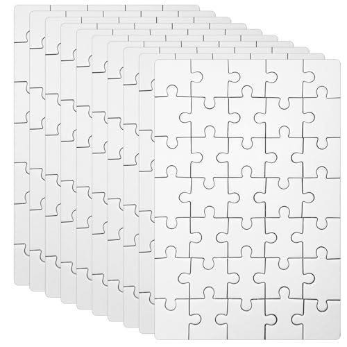 Xerteam 10 Stück Puzzle Selber Gestalten, Mini Puzzle 15×10 cm Puzzle Blanko, Puzzle Personalisiert, Mini Puzzle Kinder Zum Spielen Kindergeburtstag, DIY-Puzzle Für Kinder Zur Verbesserung Der Denken von Xerteam